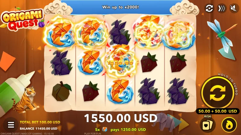 Origami Quest – vysoká výhra v základnej hre